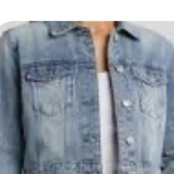 Juicy Couture Cropped Heart Patch Elbow Light Wash Denim Jacket in sz XS NWT - Picture 7 of 8